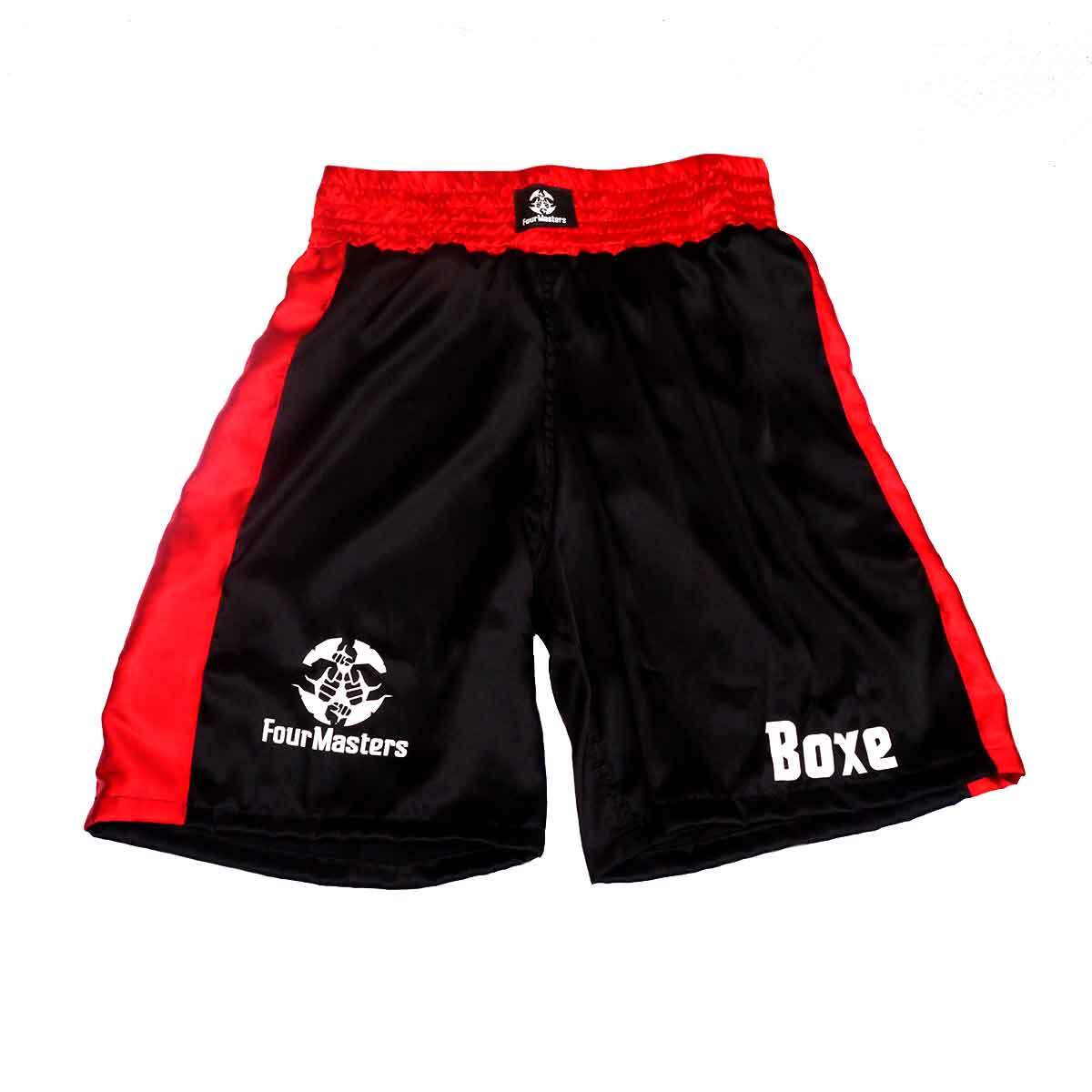 Bermuda de Boxe Four Masters Calção Pugilismo Vermelho — Tamanho: G