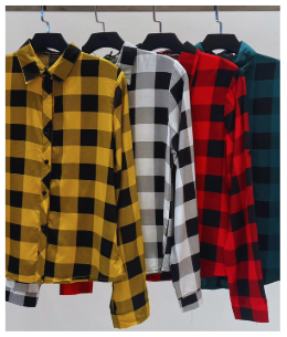Camisa Xadrez Unissex Adulto Casual - Confortável — Tamanho: M