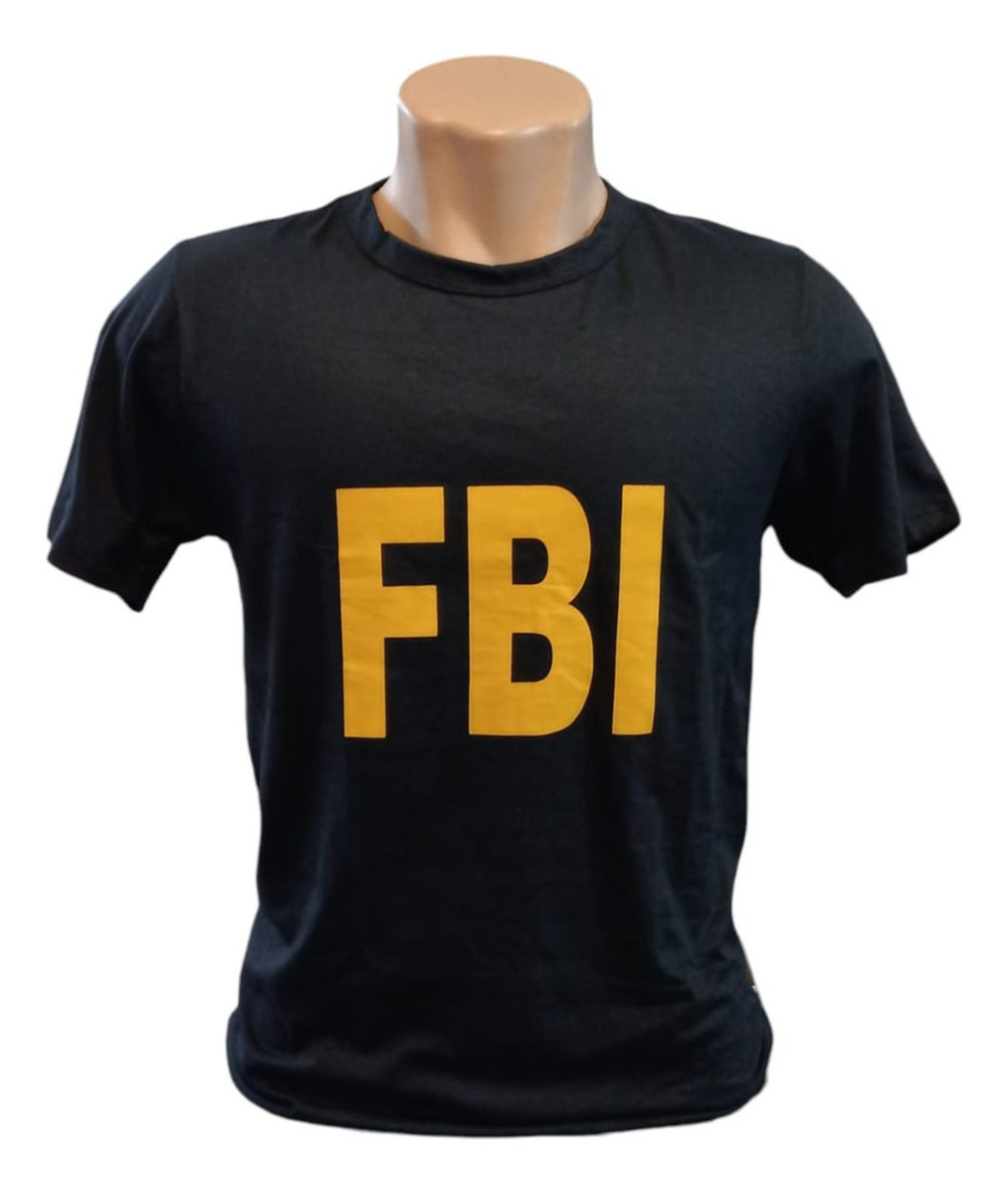 Camiseta FBI Unissex Fantasia - Tamanho P — Tamanho: M