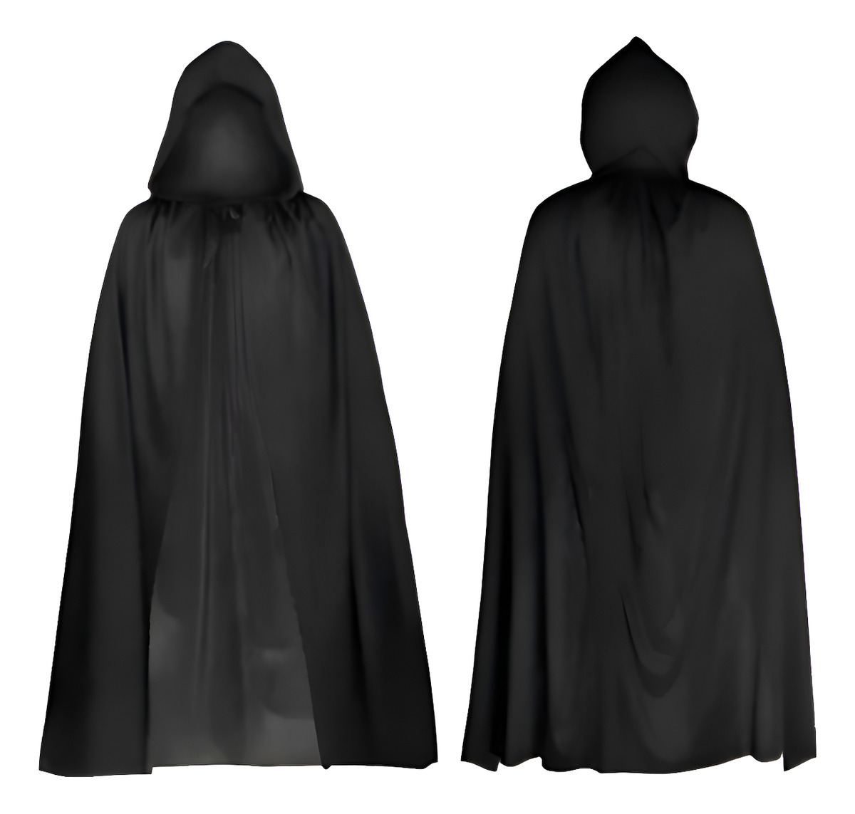 Capa com Capuz Preta Impermeável Unissex - Ajustável