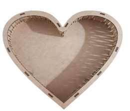 Cesta Coração Média 26cm - Perfeita para Presentes