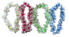 Colar Havaiano Luxo Grande | Flores Cores Sortidas