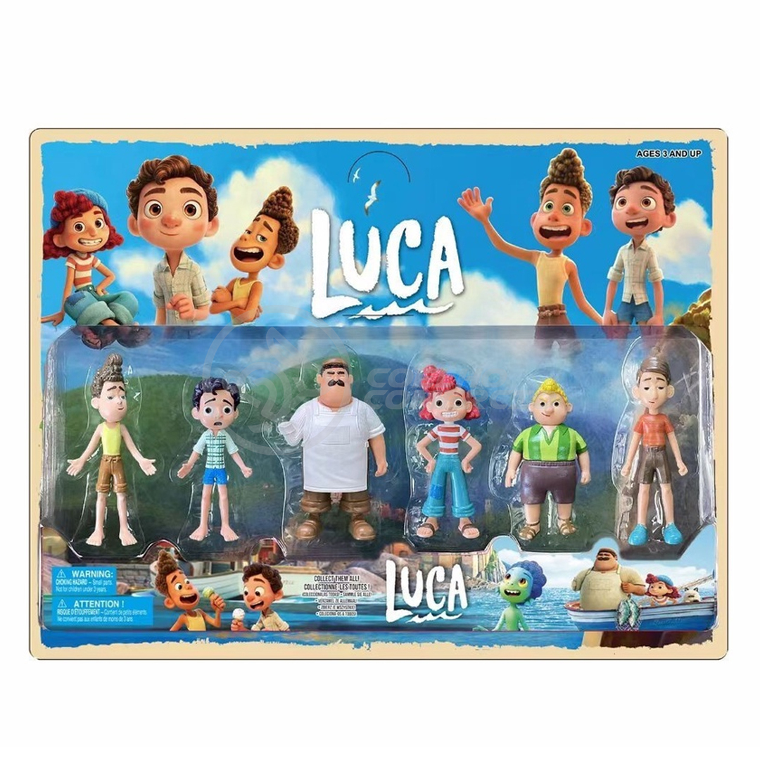Conjunto 6 Bonecos Menino Luca e Amigos - Brinquedo Infantil