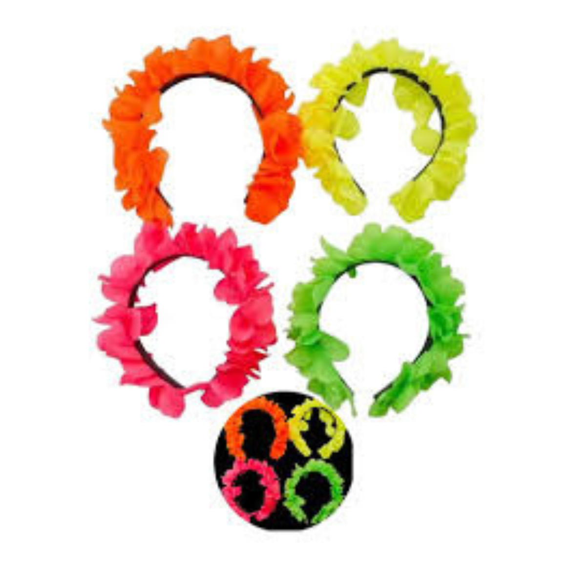 Tiara Havaiana Flores Neon Sortidas - Festa