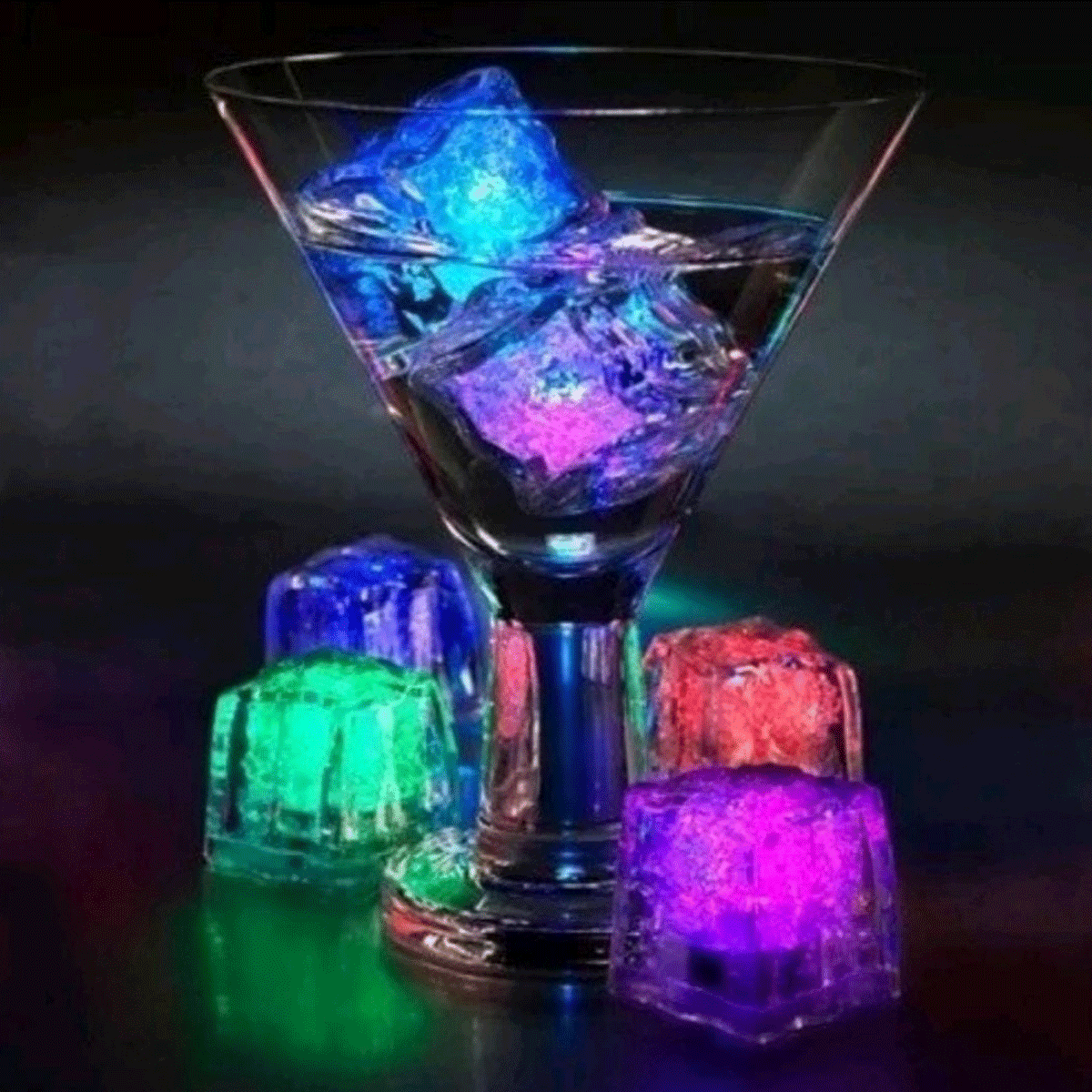 Gelo LED Colorido Pisca