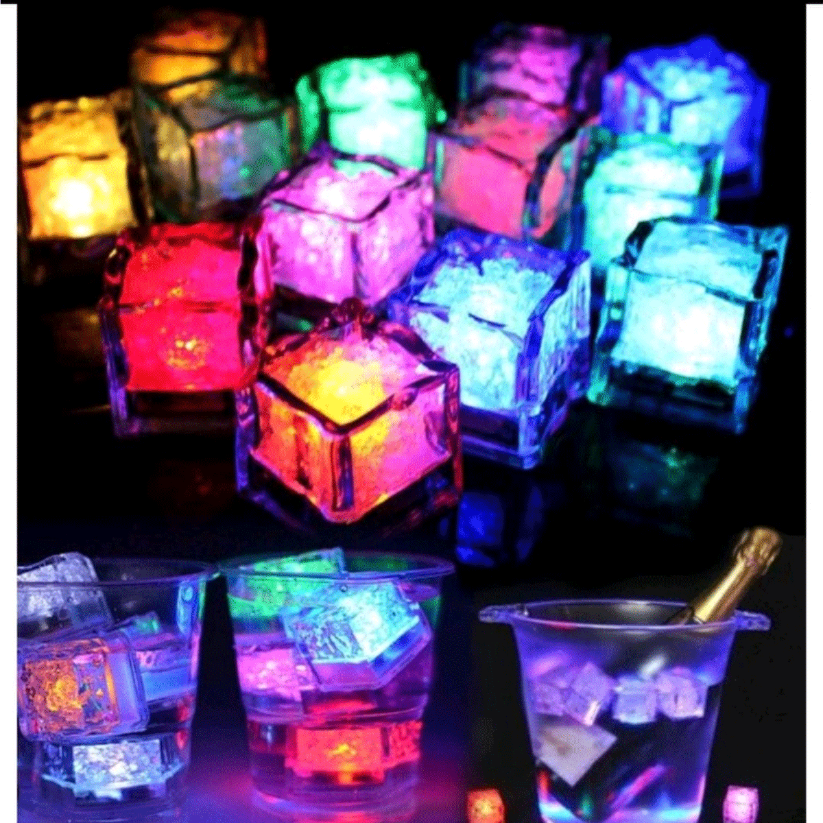 Gelo LED Colorido Pisca