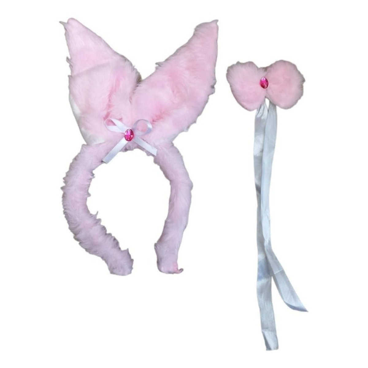 Kit Tiara Orelhas de Coelho - Festa e Fantasia