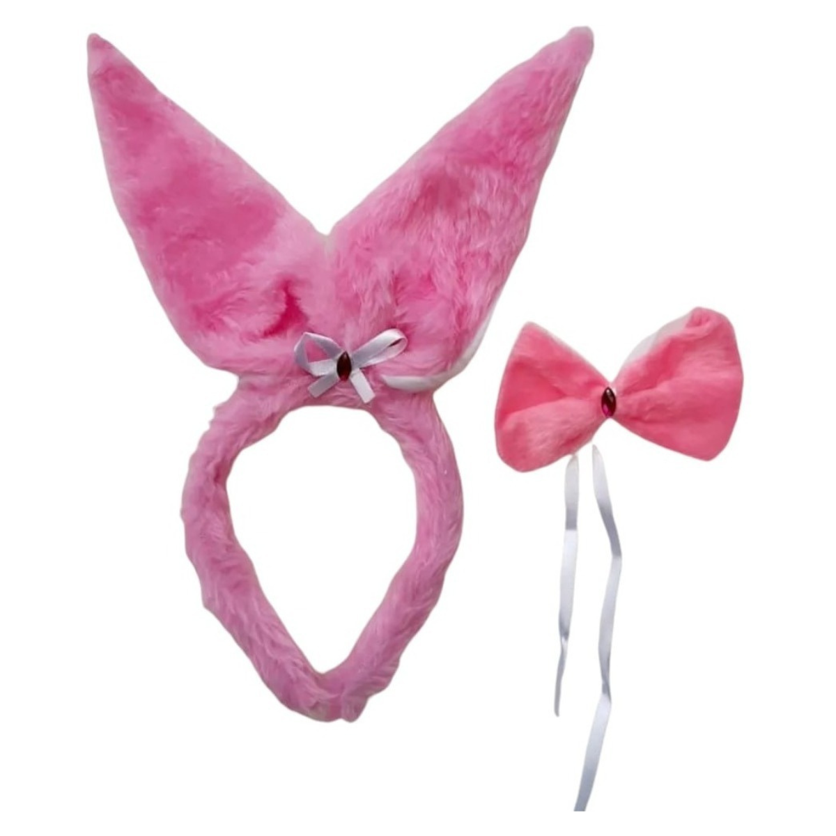 Kit Tiara Orelhas de Coelho - Festa e Fantasia