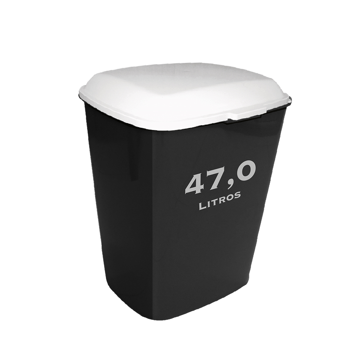 Lixeira Furacão Pet 47L com Tampa - Preta
