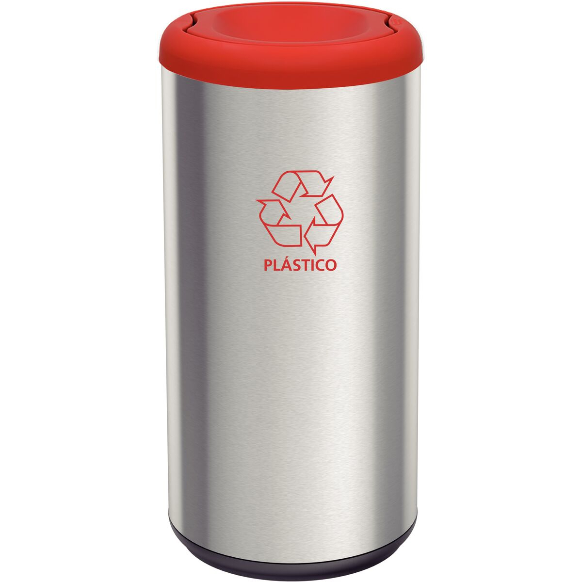 Lixeira Inox Tramontina Piemonte 40 L — Cor: Vermelho