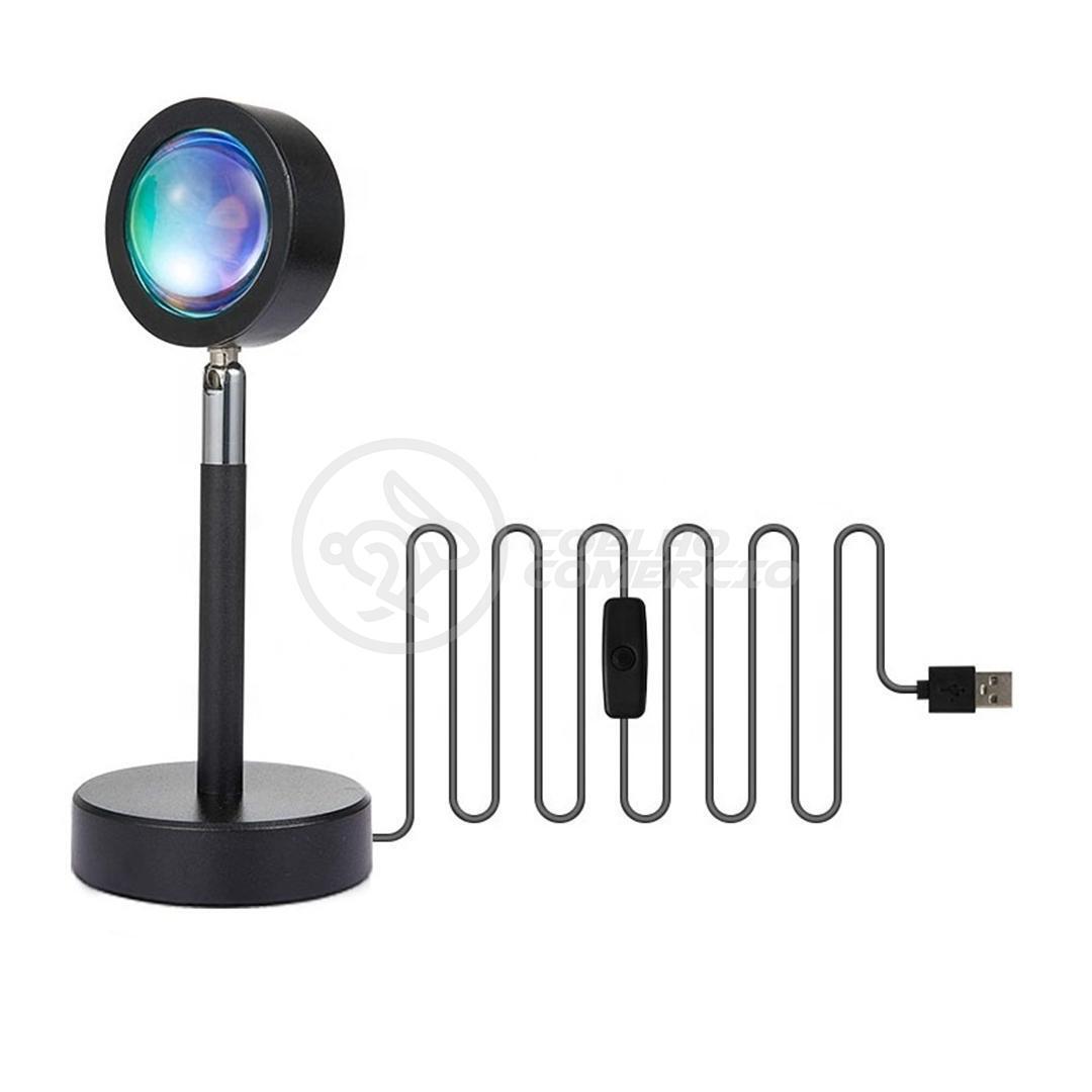 Mini Projetor Sunset USB Pôr do Sol TikTok Ring Light