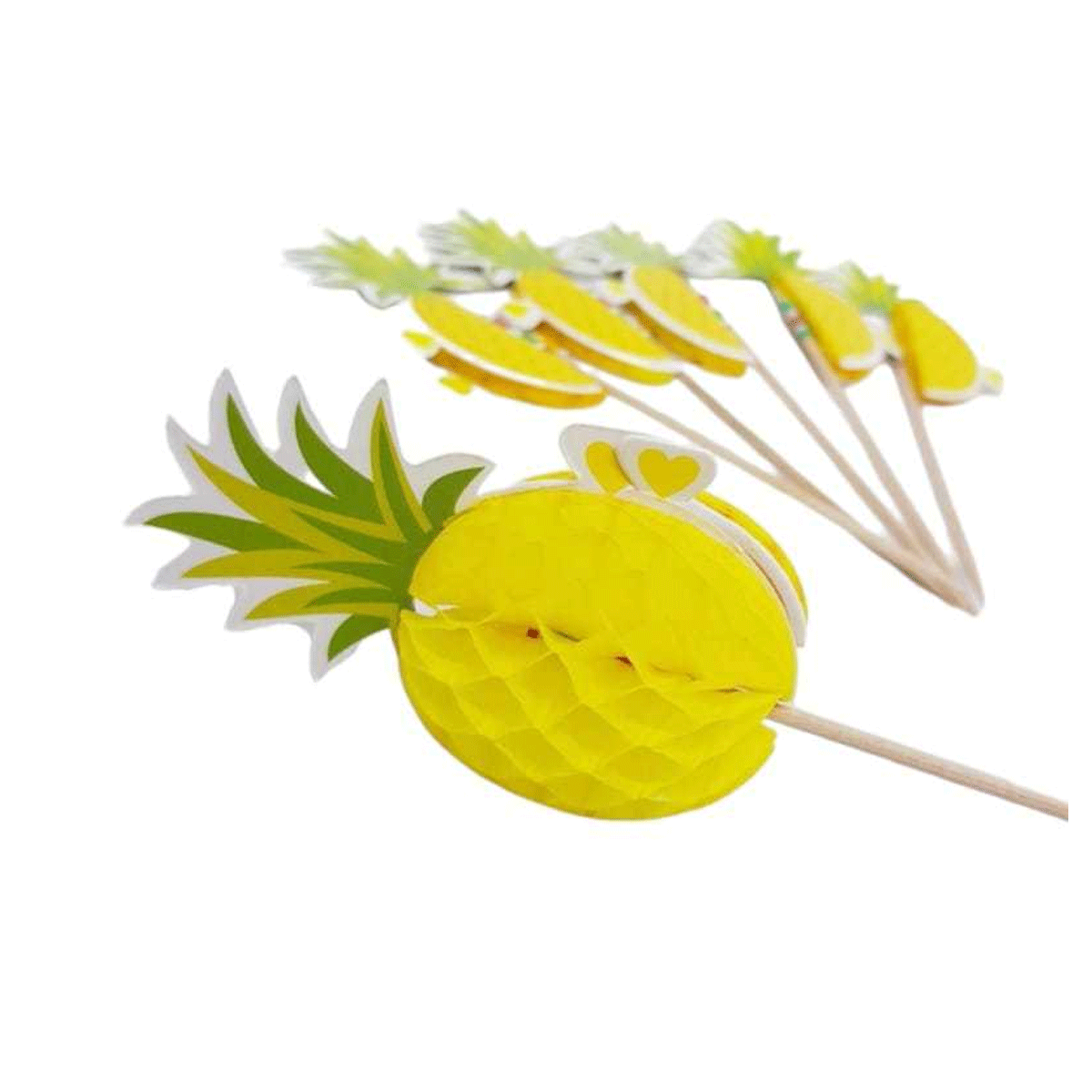 Palito para Drink Sanfona - Kit 2 Pacotes — Tema: Abacaxi