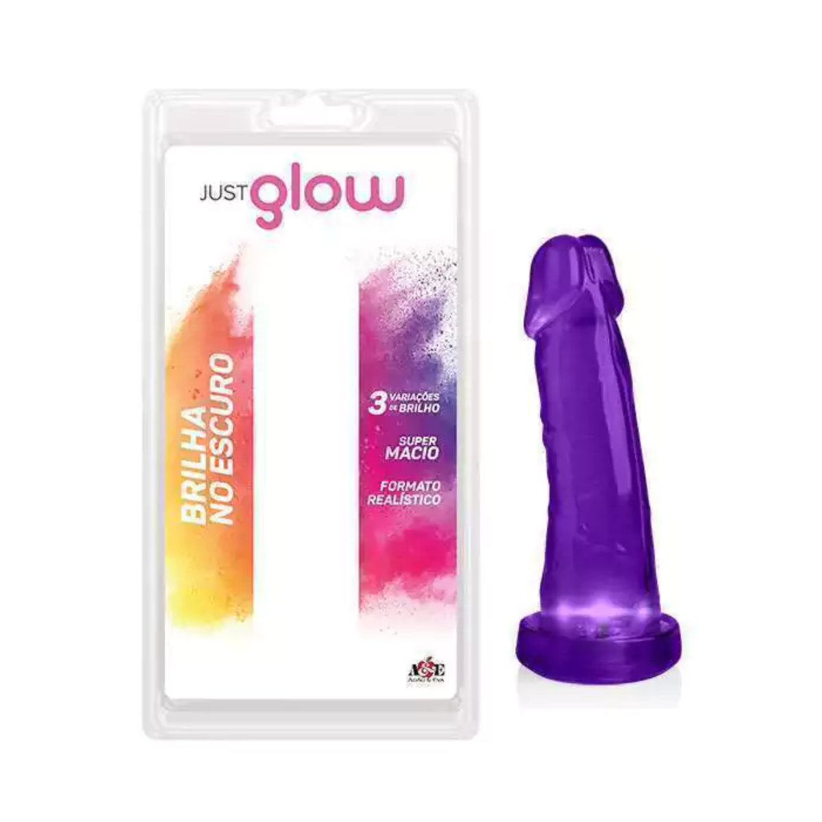 Pênis Realista 16x4cm LED 3 Modos | Just Glow — Cor: Lilás