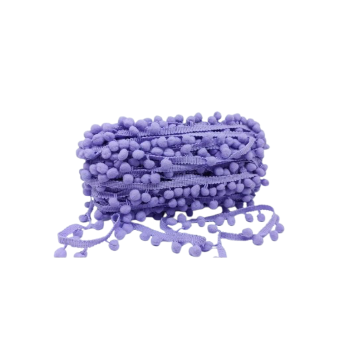 Pompom Rolo 25mm Colorido para Artesanato — Cor: Lilás
