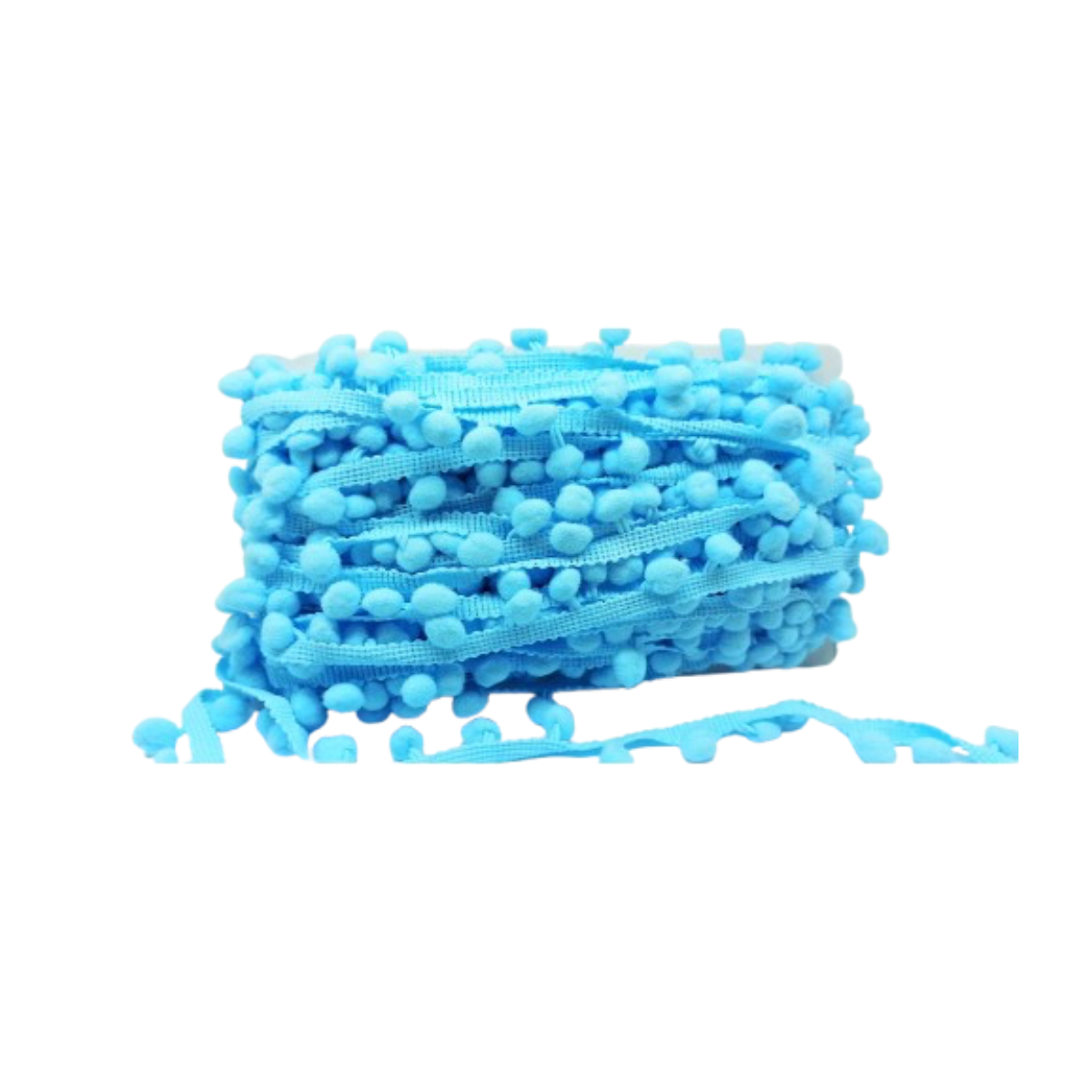 Pompom Rolo 25mm Colorido para Artesanato — Cor: Azul