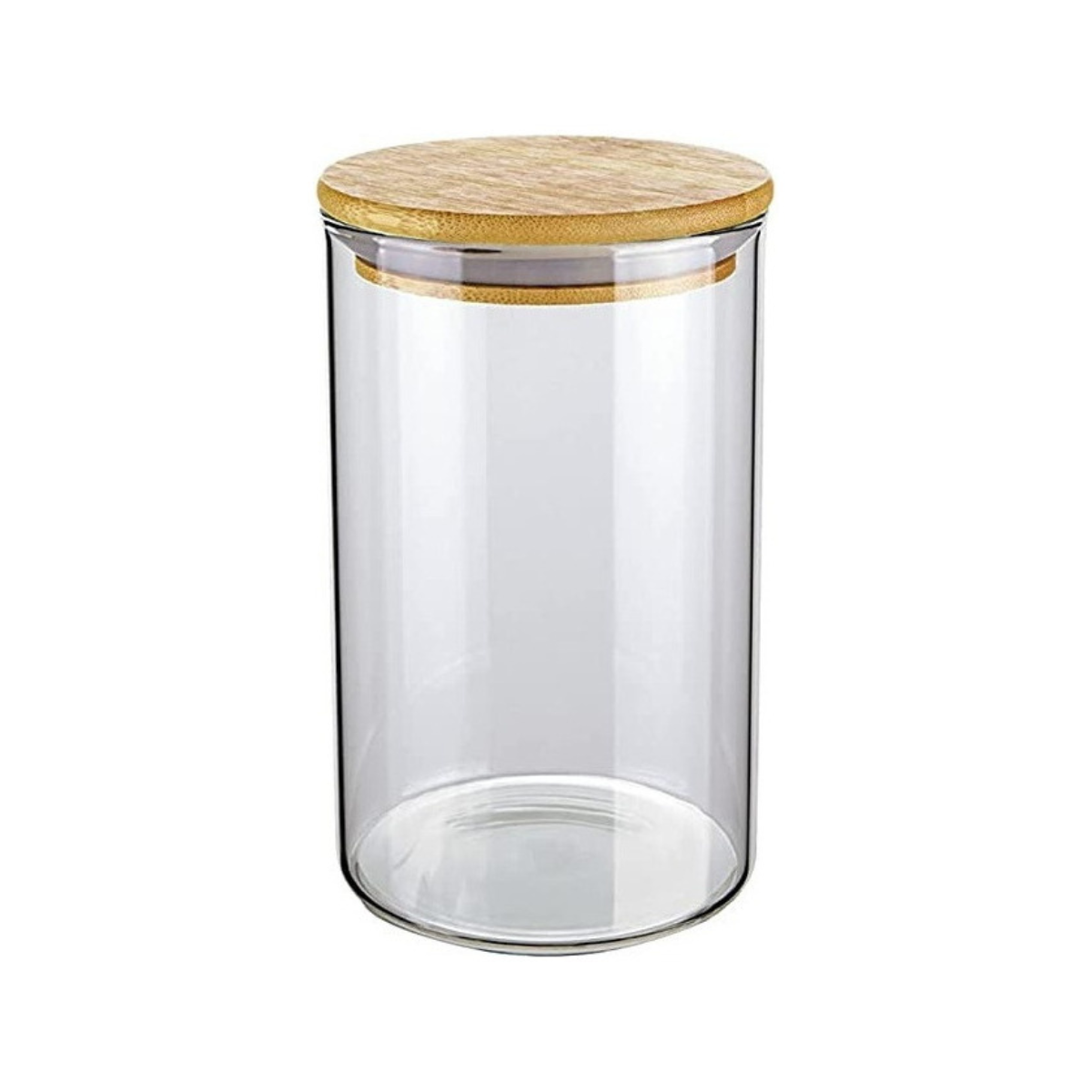 Pote de Vidro 1,5L Hermético com Tampa de Bambu