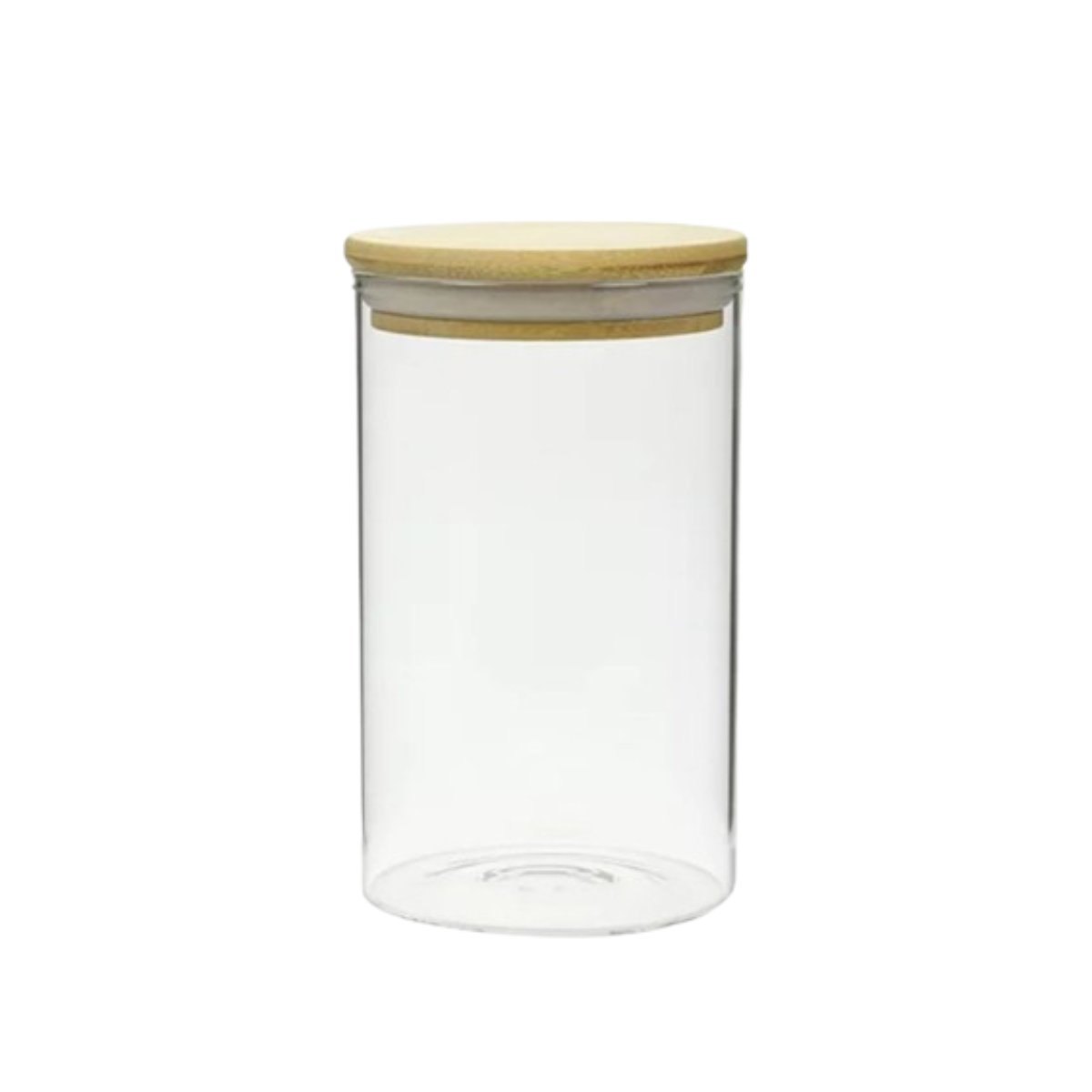 Pote de Vidro 800ml para Mantimentos com Tampa Bambu