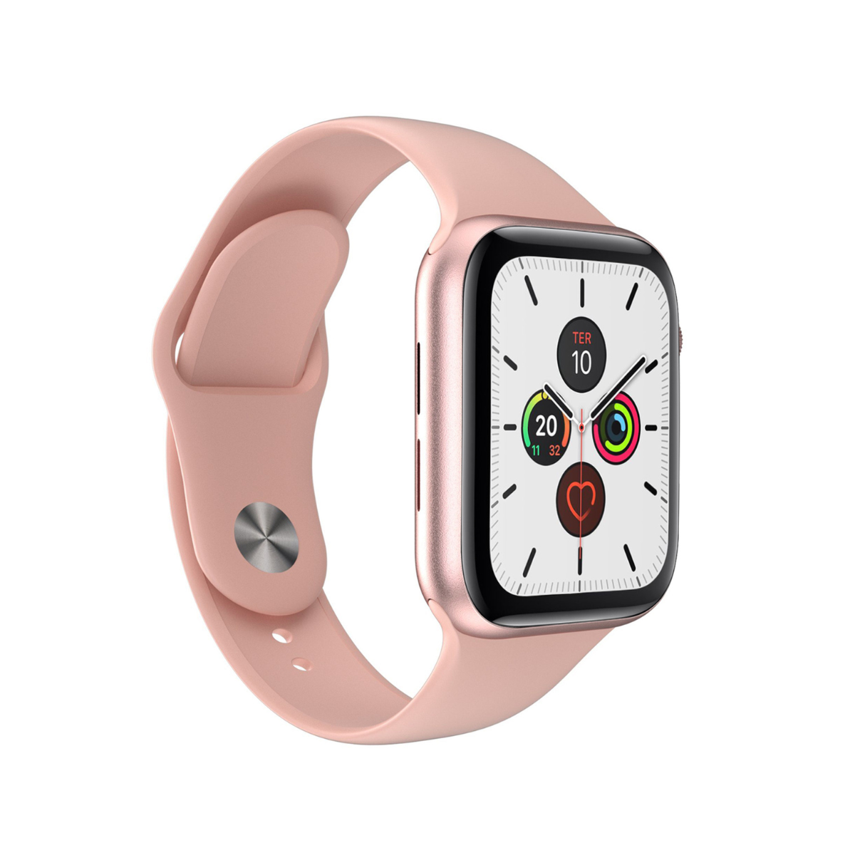Smartwatch T500 IWO MAX - Ligações e Monitor Cardíaco — Cor: Rosa