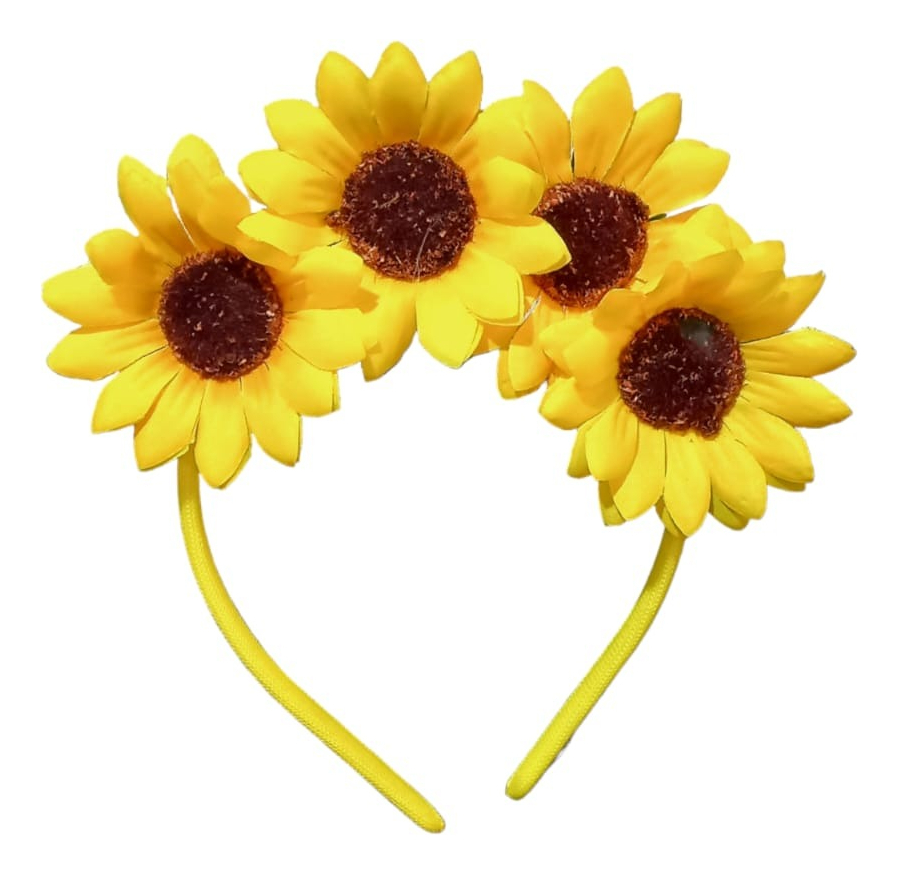 Tiara Girassol Carnaval - Acessório Floral Feminino