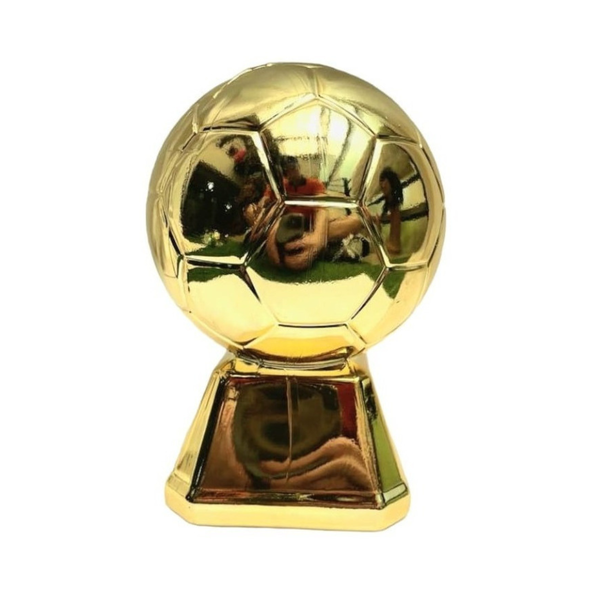 Troféu Bola Metalizado Decorativo para Futebol