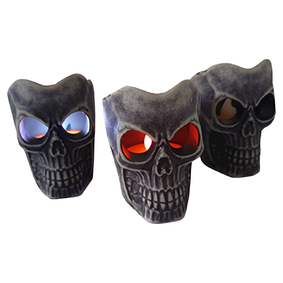 Vela LED Halloween Cabeça de Caveira